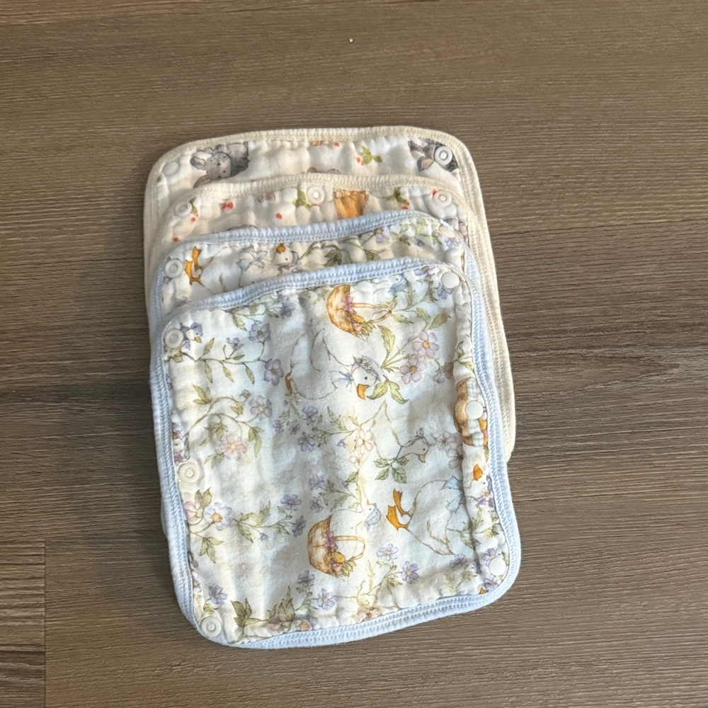 NWOT 2 sets of cotton gauze carrier drool pads